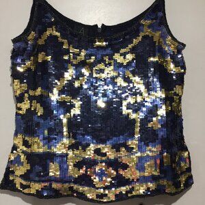 RONALD JOYCE SQUIN CROP BLOUSE SIZE 8